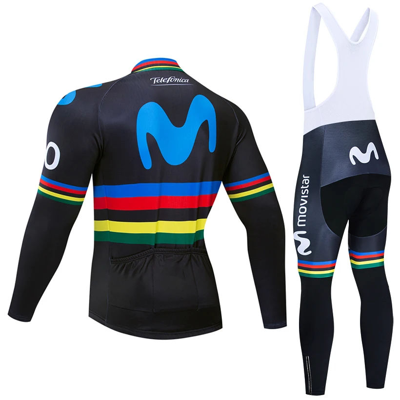 movistar TEAM велосипедная куртка 20D набор велосипедных штанов Ropa Ciclismo мужская зимняя теплая флисовая pro трикотаж для велосипедистов одежда
