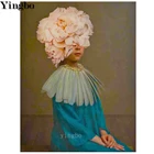 5D DIY Алмазная картина мозаика полный квадратный круглый дрель абстрактный женский цветок искусство Алмазная вышивка крестиком набор домашний декор