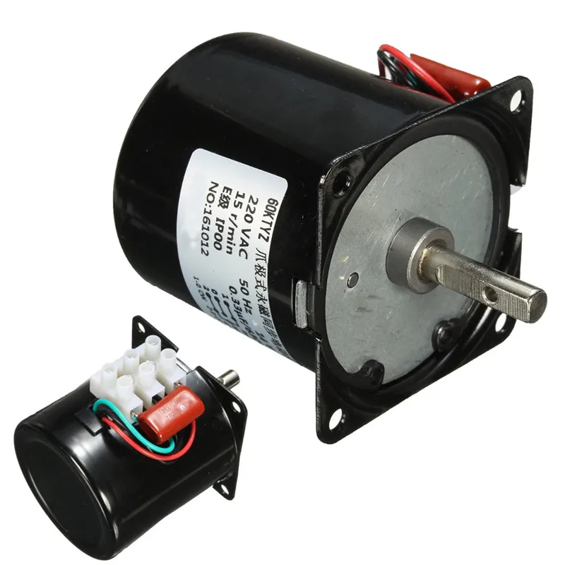 60KTYZ 220V AC 14W Постоянный Магнитный Магнит Электрический синхронный мотор шестерни
