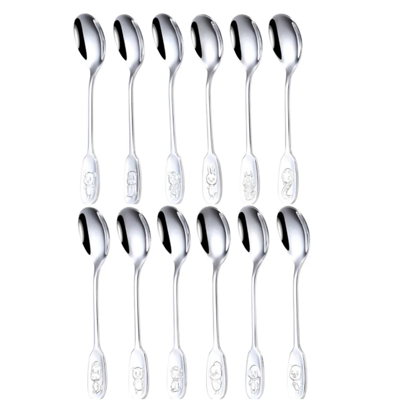 

Cutlery Spoon Creative Zodiac Children's Cartoon Small Spoon Stainless Steel Table Spoon Dessert Spoons