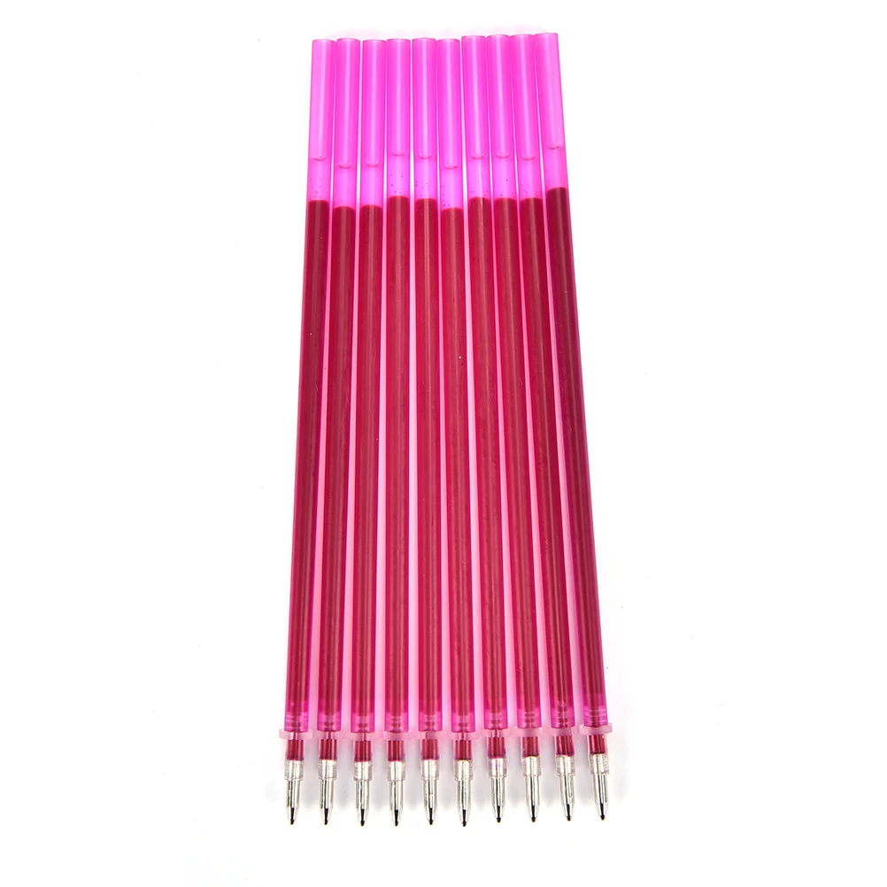 

10Pcs Heat Erasable Refill Pens Disappearing Fabric High Temperature Marker Pen For Patchwork Fabric PU Leather Mark Sewing Tool