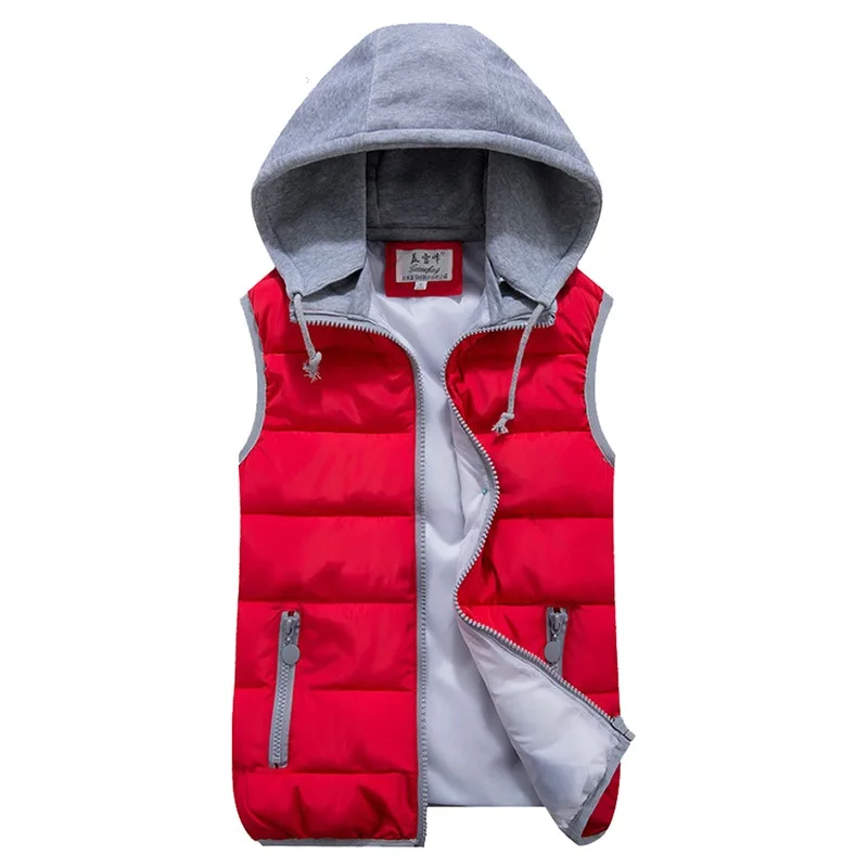 Лидер продаж 2019 пуховой жилет с капюшоном и воротником из хлопка шерсти съемная
