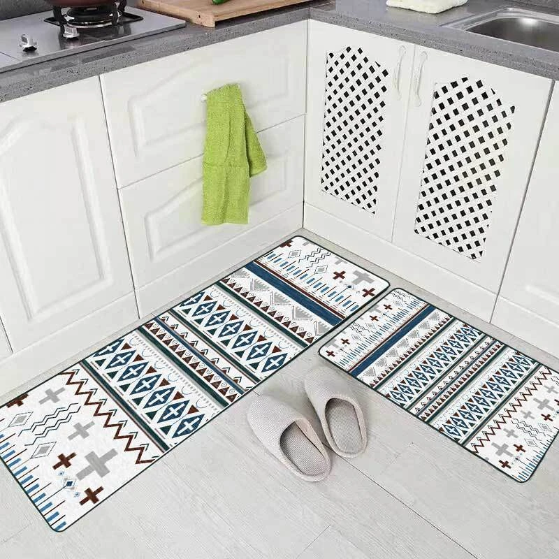 

Коврик в этническом стиле с геометрическим узором, напольный коврик, кухонный коврик, Противоскользящие коврики, коврик для входной двери, ...