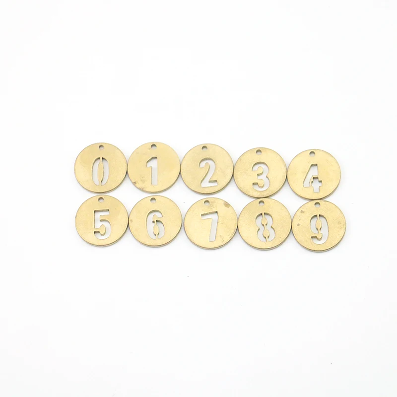 

20*2mm Brass Laser Cutting 0-9 Arabic Numeral Pendant Handmade DIY Jewelry Accessories Necklace Earring Pendant