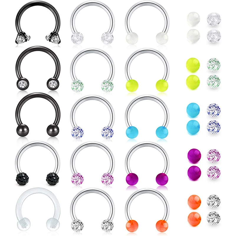 Кольцо для пирсинга из нержавеющей стали кольцо носа ушной хрящ фиксатор тела 16