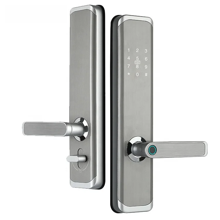 

Stainless Steel Electronic Safe Biometric Digital Touch Screen Smart Fingerprint Door Lock With ttlock