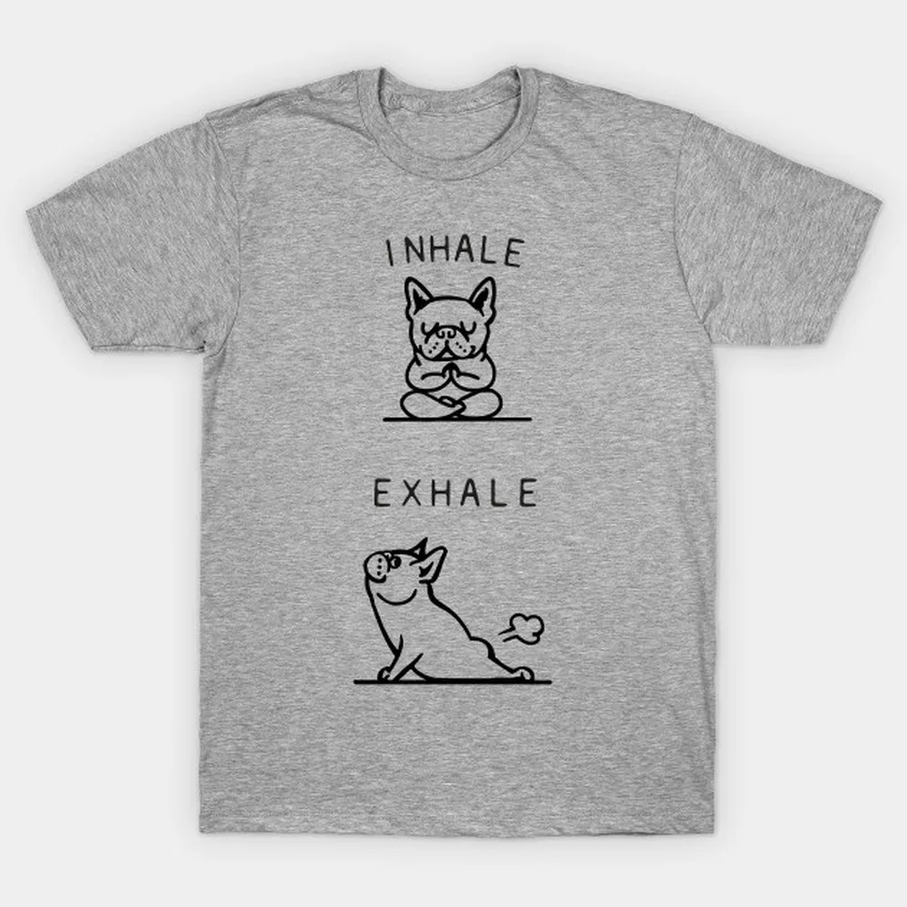 2019 вдыхайте выдохнуть панель в форме французского бульдога: футболка забавные
