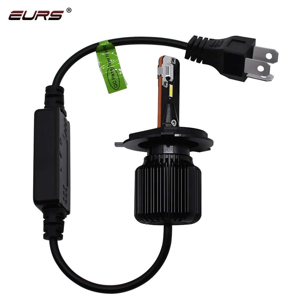 EURS 2pcs H7 Светодиодные Автомобильные фары безвентиляторный H11 H4 светодиодные лампы HB3 9006 HB4 СВЕТОДИОДНЫЕ Фары H8 Автомобильные фары 24 в 12 В Авто 80 Вт 9000лм 6500 к CSP