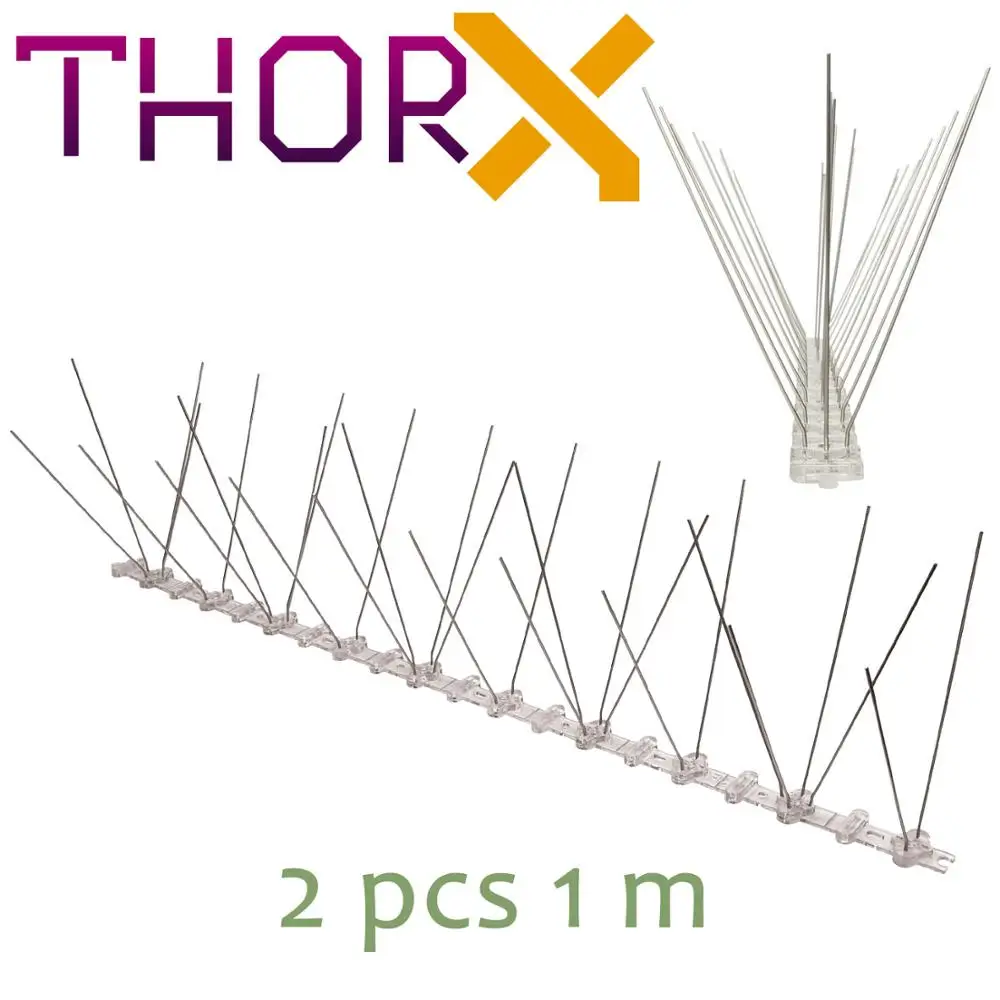 MH-03-TP 3 ряда шипы для отпугивания голубей птица шип на поликарбонатной основе-высокое качество решение для шипы для контроля птиц - Цвет: MH-03-TP-1M