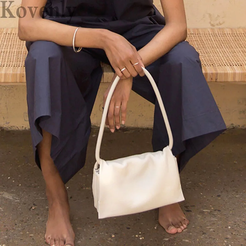 Винтажная сумка через плечо для подмышек женские мягкие кожаные клатчи модная