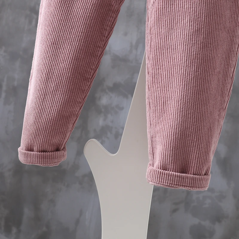 Neploe/осенне-зимние женские вельветовые брюки; Pantalon Mujer; штаны-шаровары с эластичной резинкой на талии; большие размеры; повседневные свободные брюки; 54595