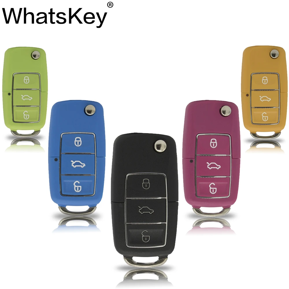 Чехол с дистанционным управлением WhatsKey для Volkswagen Skoda Seat Golf Jetta Beetle Polo Bora Passat VW 3
