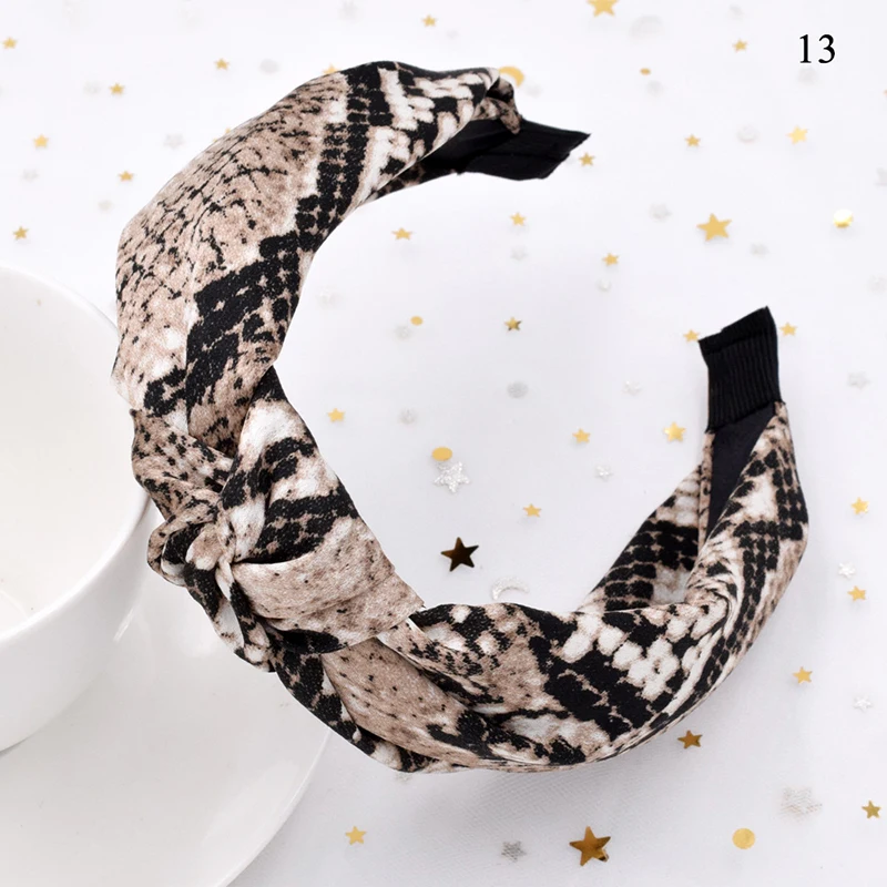 

Retro Fashion trendy temperament ladies wide headwear Canvas adult Snake Animal Print Hairband creative Leopard headband