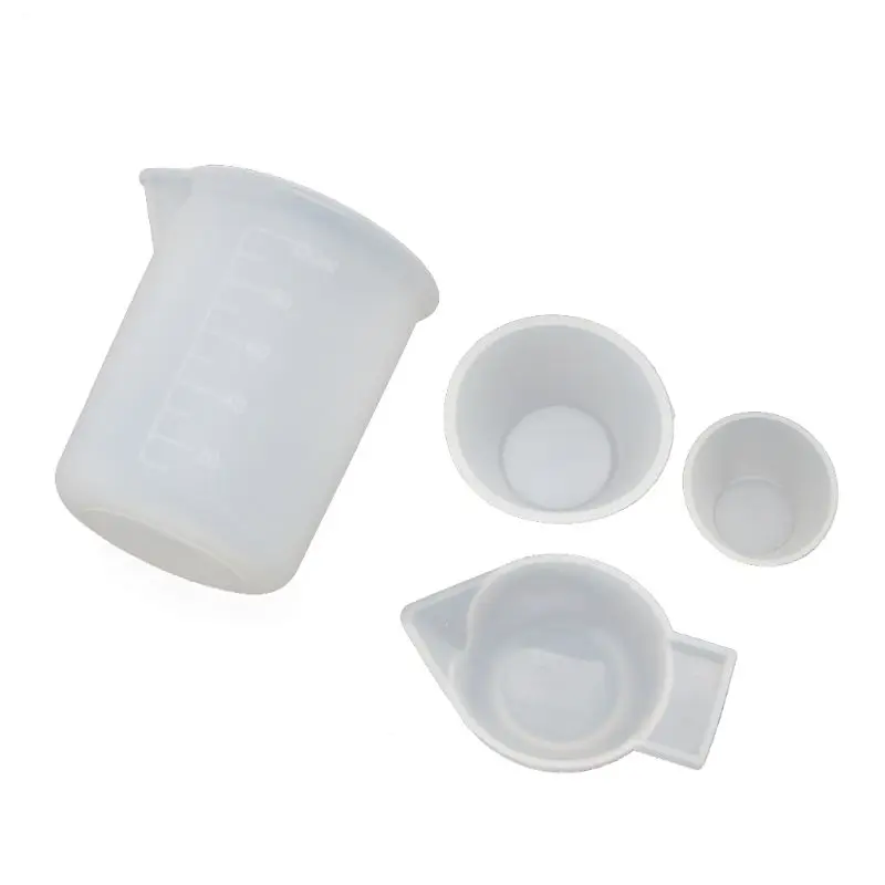 

4Pcs Silicone Mixing Cups Measuring Cups 100ml 10ml DIY Resin Jewelry Tools Kit