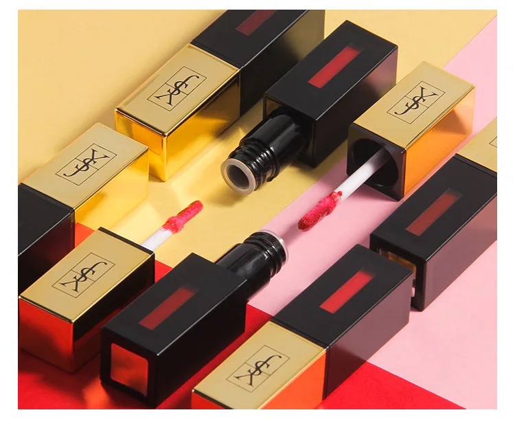 Крем-краска для губ блестящий жидкий тинт жидкая помада водостойкий Блестящий