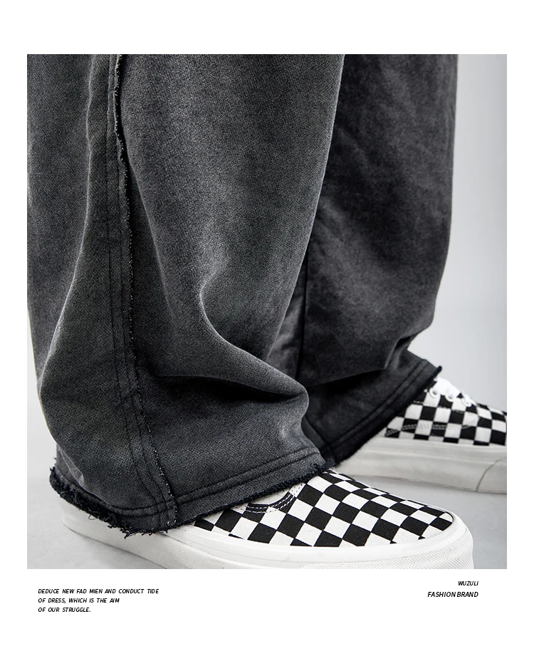 Спортивные брюки для старшей школы мужские тренировочные мешковатые прямые с