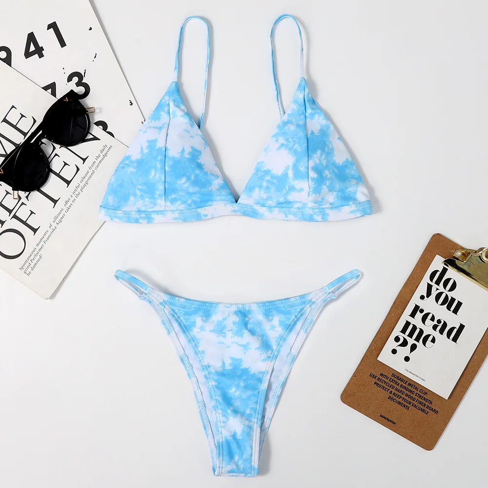 Swimming Suit for Women Bikini Set Sexy Swimsuit High Waist Swimwear Push Up Bathing Suit 2021 Tie Dye Summer Swim Micro Bikini