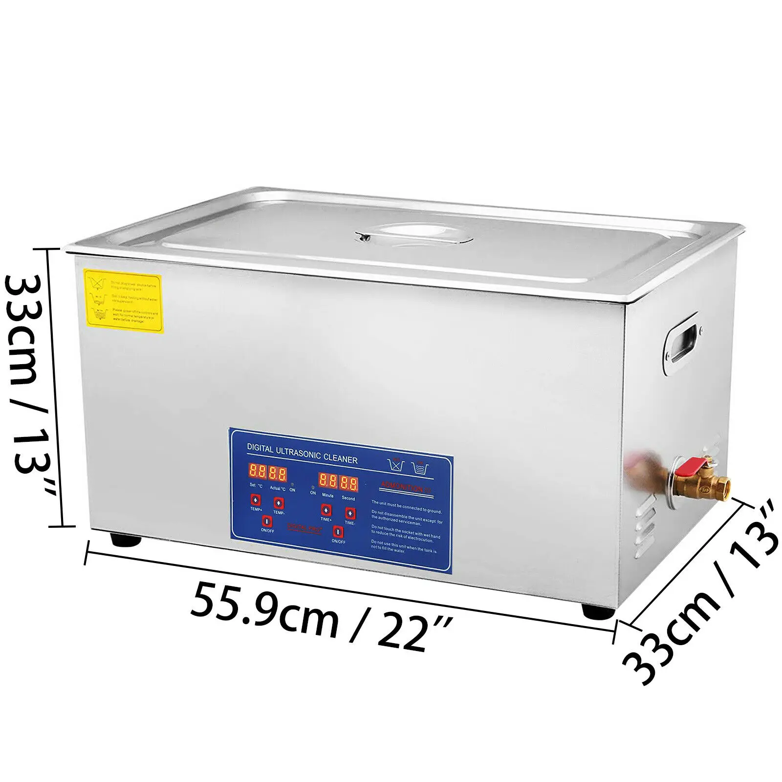 

30l Ultrasonic Cleaner Stainless Steel Industry Heated Heater W/timer