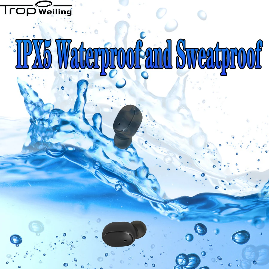 Троп Weiling TWS беспроводные наушники Bluetooth 5 0 с микрофоном Handsfree спортивная