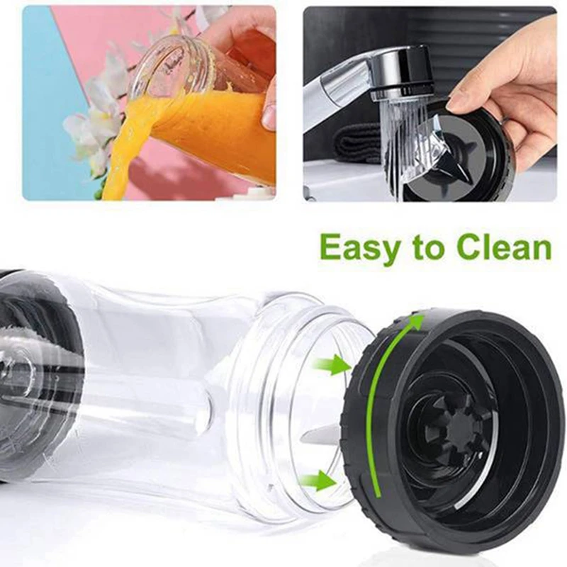 

16 OZ Cup with Two Lids,6 Fins Blade for Ninja,Blender Replacement Parts Accessories for Ninja BL660 BL770 BL740 Blender