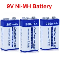 6f22 9v ni mh rechargeable battery 280mah 9v batteries for multimeter microphone smoke alarm metal detector voltmeter toy remote