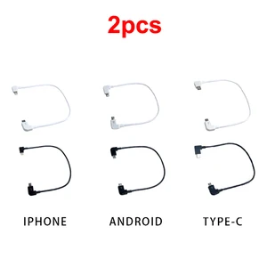 2pcs remote controller adapter cable mobile phone tablet extension cord connector line for hubsan zino 2 h117 pro rc drone parts free global shipping