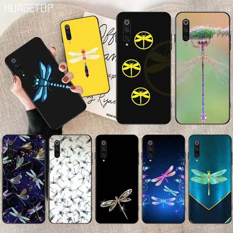 Мягкий резиновый чехол для телефона HUAGETOP Pretty dragonfly Xiaomi Mi Note 10 Lite 9T Pro xiaomi CC9