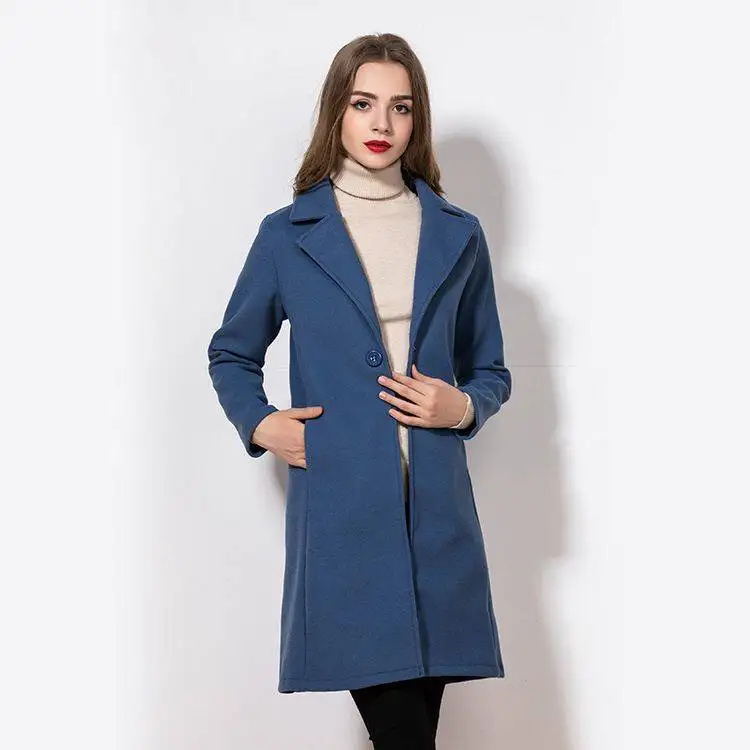 2021 new European and American women's windbreaker mid-length woolen coat | Женская одежда