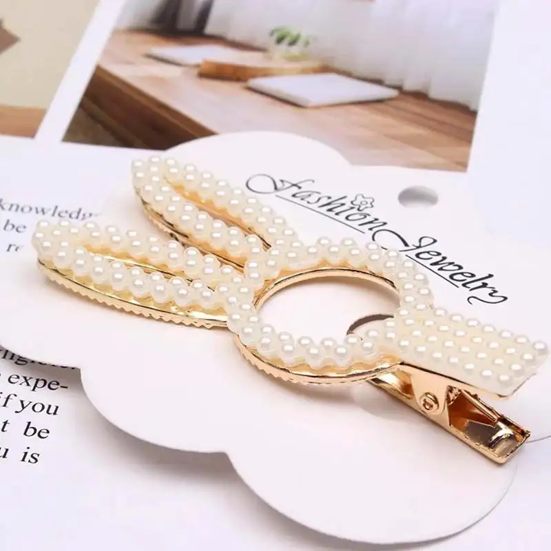 Набор заколок для волос в Корейском стиле с имитацией жемчуга модные заколки