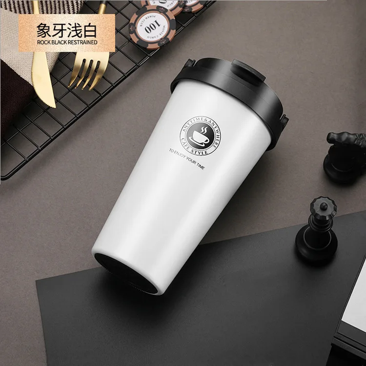 

Double Wall Stainless Steel Coffee Mug 500ml Portable Cup Travel Tumbler Coffee Jug Milk Tea car Cups Double Office Water Mugs