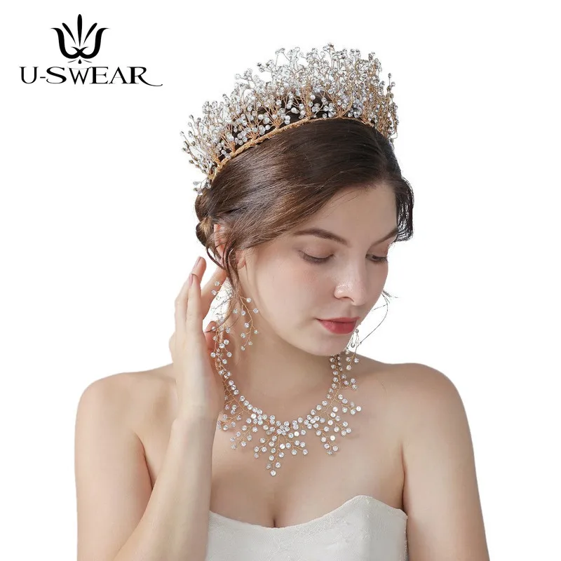 Супер блестящие стразы Корона невесты головной убор головная повязка Роскошная