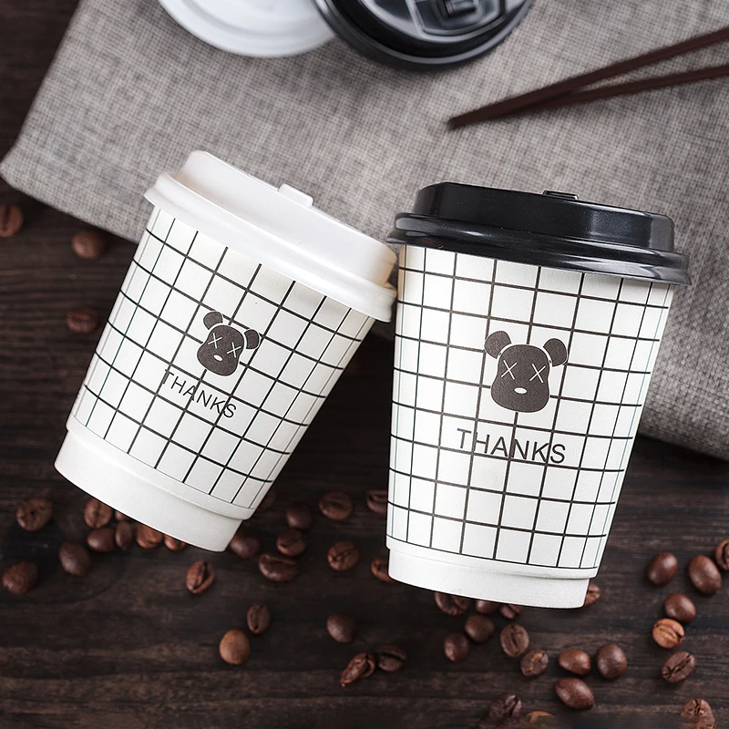 500 шт заказ полые двухслойная бумажная чашка 9oz 250ml уплотненные сохраняющие тепло
