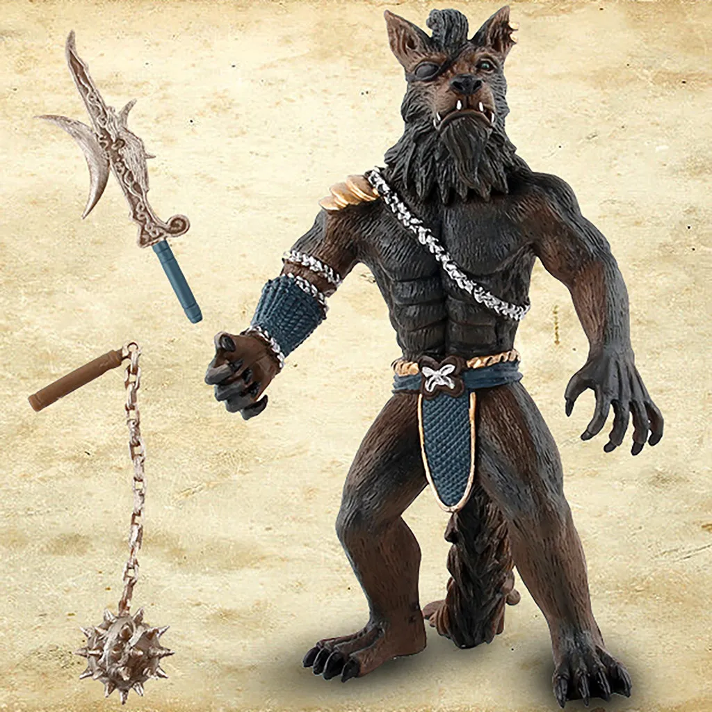 Искусственные фигурки Werewolf модель воина аниме игрушки детские подарки джунгли