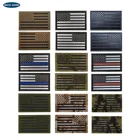 Нашивки с флагом США, нашивками, эмблемой, ИК, инфракрасные Светоотражающие военные, 8*5 см, с крючком и петлей, США и Америка