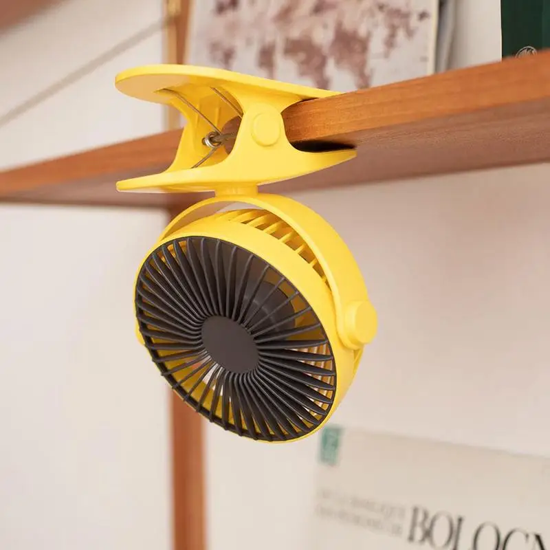 

Portable Adjustable 360 USB Table Fan Clip-On Type Rechargeable Mini Rotation Desk Clip-On Degree Fan