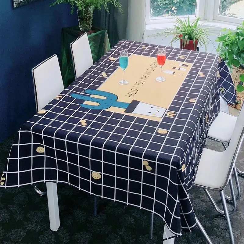 Домашняя скатерть Водонепроницаемая Декоративная для вечеринок прямоугольная