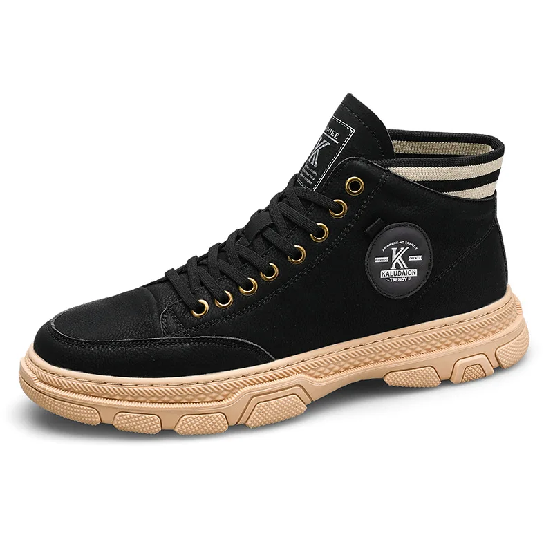 

The spring of 2021 men's casual shoes high-top plank shoes popular casual Martin men's boots