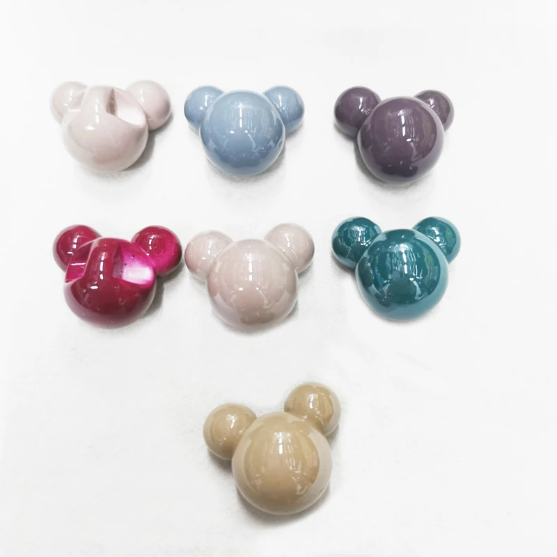 100 шт. акриловые бусины в форме мыши для изготовления украшений сделай сам 29-24-16 мм