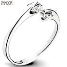7KMOOR новые модные кольца для женщин стерлингового серебра 925 кубического циркония кольца для женщин Регулируемый Размеры кольца с настоящими Австрийскими кристаллами, подарок девочке
