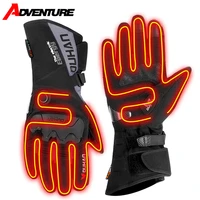 duhan heated gloves waterproof guantes moto warm winter motorcycle heated gloves rechargeable full finger gloves touch screen