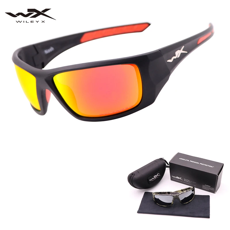 

Wiley x wx brand 2021 new outdoor sports polarized sunglasses HD men's sunglasses tr90 square reflective frame coated lens uv400