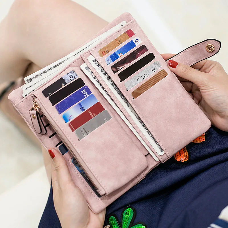 MJ женские кожаные кошельки из матовой искусственной кожи Длинный кошелек