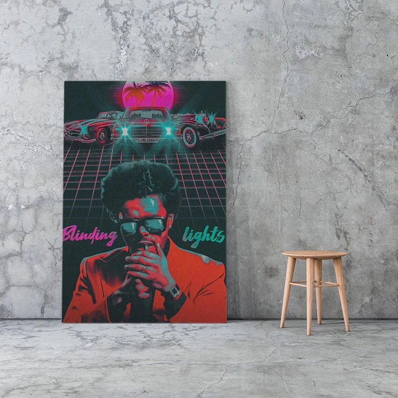 Популярный новый постер Weeknd Ретро винтажный Стильный Холст картина настенное