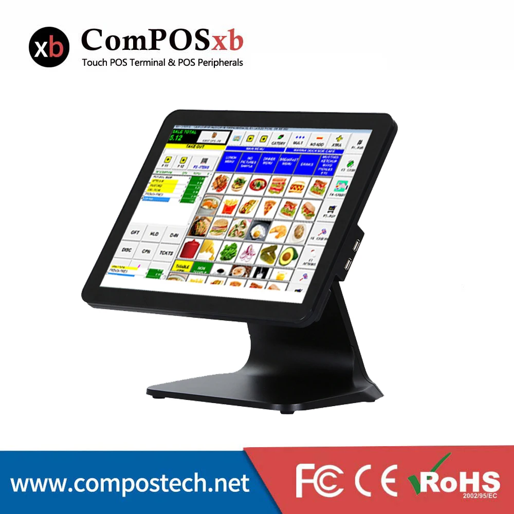 Compos 15 дюймов сенсорный экран Ресторан Pos система завод все в одном дешевые машина