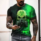 Мужская футболка с круглым вырезом, уличная модная Свободная рубашка с 3D-принтом сливы османтуса, короткими рукавами, 2021
