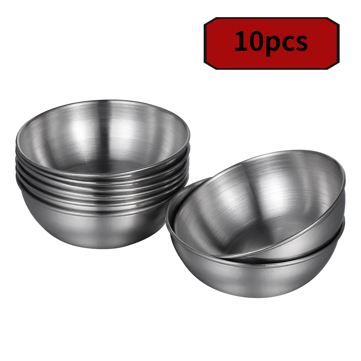 10 шт. круглые блюда для соуса из нержавеющей стали | Дом и сад