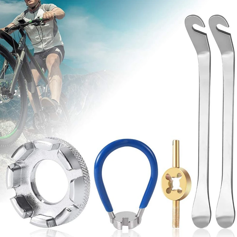 

Bike Spoke Wrench Tool, Spoke Kit for Bicycle Rim Correct Kit Cycling Pocket Tools (5 Pack)