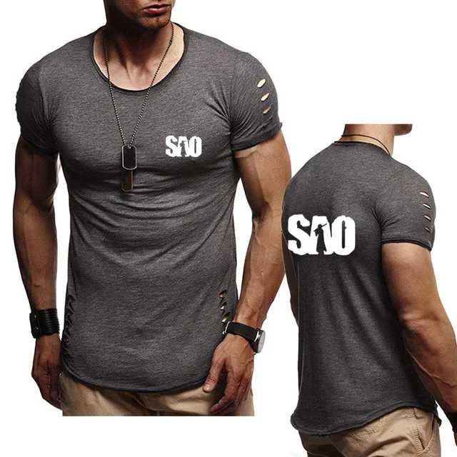 New 2020 Summer Men T-Shirt for Anime Sword Art Online SAO printing Mens Short Sleeve Fashion Casual Cotton male E | Автомобили и