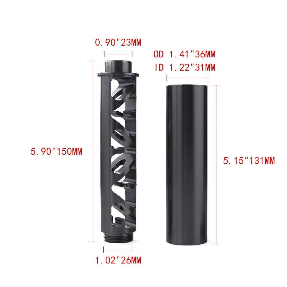 

6 Inch 10 Inch 12 Inch 43mm Extension Spiral 1/2-28 or 5/8-24 Alloy Fuel Filter Single Core for NaPa 4003 WIX 24003 Solvent