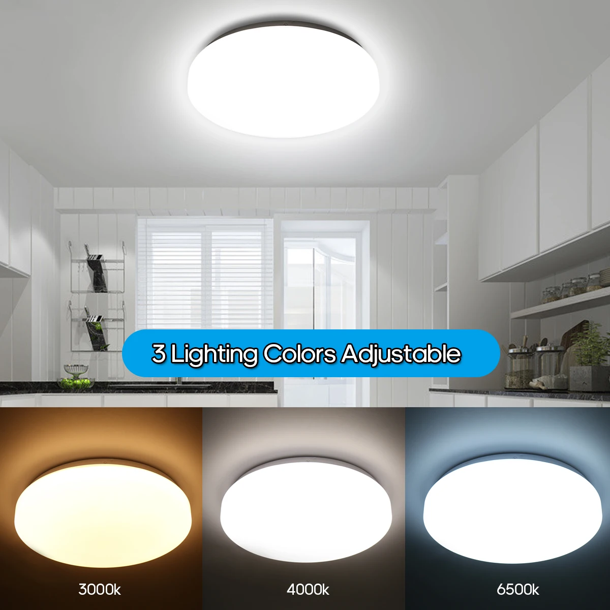 Светодиодный потолочный светильник лампа с круглым креплением для ванной